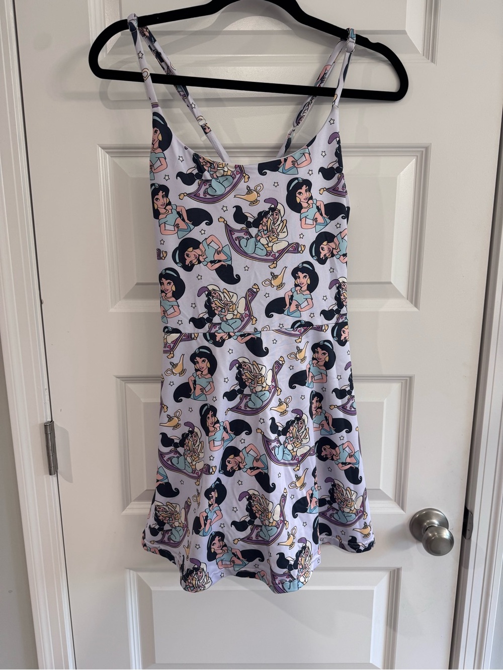 Kingdoms and Co Jasmine and Aladdin Disney Lavender Spaghetti-Strap Active Dress